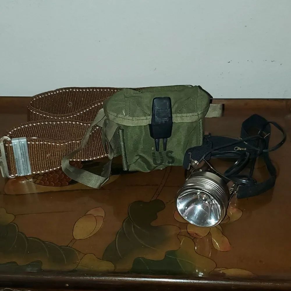 US Military Storage Belt with Headlamp
